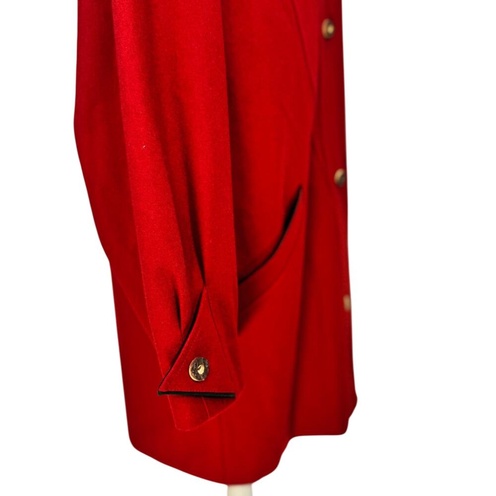 Original VTG Keil Loden München Red Virgin Wool Coat 38 Alpine Bavarian German - Picture 10 of 16